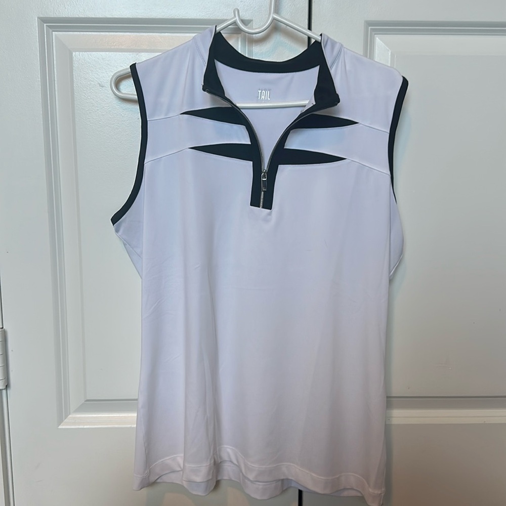 TAIL Athletic White Sleeveless Top